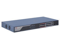 SWT-1318P L2, Смарт-управляемый, 16 10/100M RJ45 PoE-порт, 2 1000M компо-порт, 802.3af/at, бюджет Po