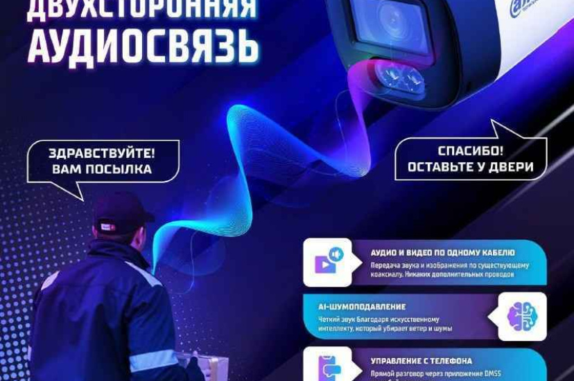 Технология Dahua HDCVI Two-way Talk