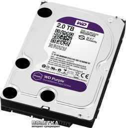 Жесткий диск SATA WD 2Тб Purple WD20PURX, SATA 3.0 (серии  WD Purple) для круглосуточной работы