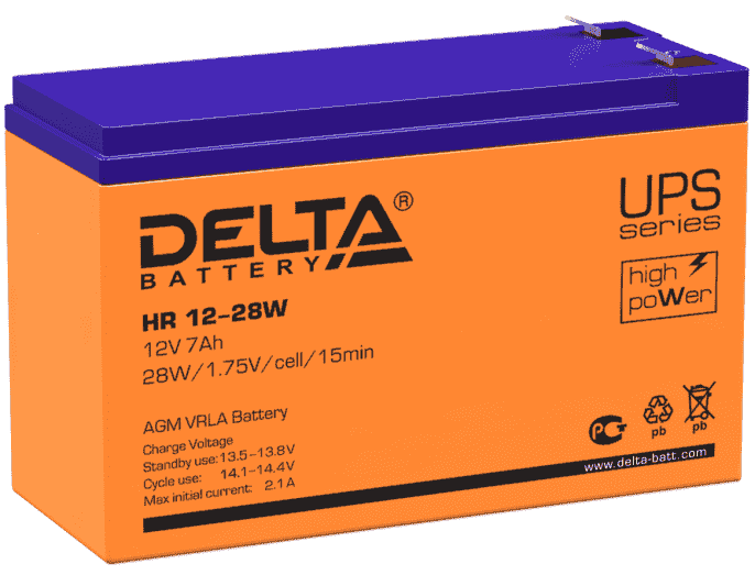 Аккумулятор HR 12-28W Delta