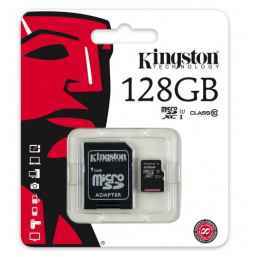 Карта памяти Kingston microSD 128Gb Class10  
